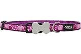 Red Dingo Designer Dog Collar, Small, Breezy Love Purple