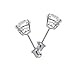 14k White Gold Round Solitaire Basket Set Stud Earrings with Screw Back - 7 Different Size Available