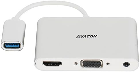 Lightning to HDMI VGA, Avacon USB USB-C to HDMI VGA UHD 4K EZCAST Adapter for iPhone, iPad, iMac,MacBook,Windows, Android Phone