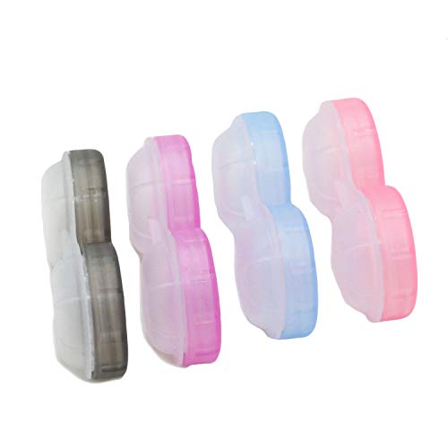 WEFOO 15 Pack Colourful Contact Lens Box Holder Container Case Soak Storage Eyecare Kit