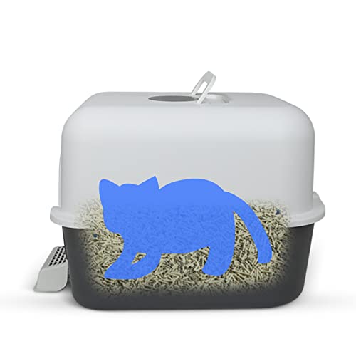 Cat Litter Box with Lid,Top Entry Kitty Sifting Litter Box Kitten