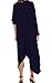 Meaneor Women's Long Sleeve Waterfall Asymmetric Drape Open Long Maxi Cardigan, XX-Large, Navy Blue1