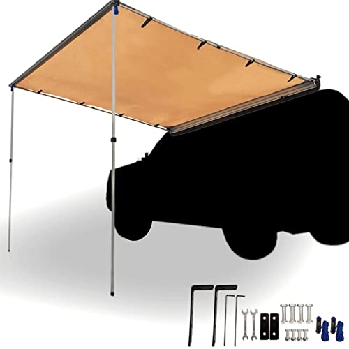 DANCHEL OUTDOOR Car Awning Camping Rooftop Tent Retractable, PU 3000mm