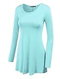 LL Womens Long Sleeve Scoop Neck Trapeze Tunic - Made in USA