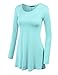 LL Womens Long Sleeve Scoop Neck Trapeze Tunic - Made in USA