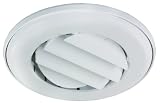 JR Products ACG25DPW-A Polar White Adjustable Ceiling Vent with 0.25" Collar