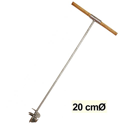 Erdlochbohrer 200 mm DN verzinkt Erdbohrer 20 cm Lochbohrer Handbohrer Pfahlbohrer Gartenbohrer Palisadenbohrer… – Bild 3