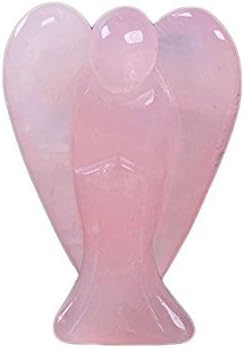 Spiritual Awareness Rose Quartz Pure Crystal Lucky Angel 2.5 Inch For Healing & Protection