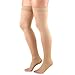 Truform Women's Compression Stockings, 20-30 mmHg, Thigh High Length, Open Toe, Opaque, Beige, X-Large