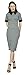 Marycrafts Women's Contrast Short Sleeve Collar Midi Dress Work Office