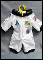 Teddy Bear Space Shuttle WHITE Astronaut Space Flight Suit Fit 14