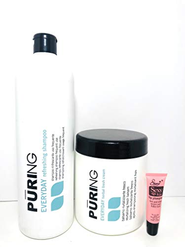 Maxima Mx Puring Everyday Refreshing Shampoo & Mask Duo (Frequent Use) * *Free Starry Sexy Kiss Lip Plumping 10 Ml* (1000ml/33.8oz)