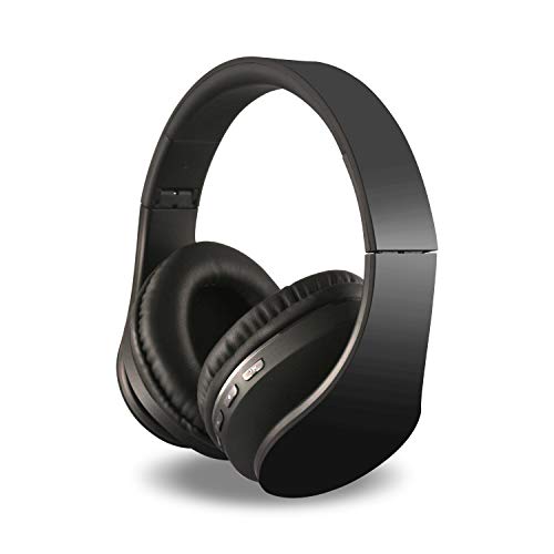 Alltrum Over-Ear Headphones,Hi-Fi Stereo Headset,Adjustable Headsets for Traveling/Sports/Relaxation,Foldable Headphones with Microphone and Music Playback for most of Smartphones,Black