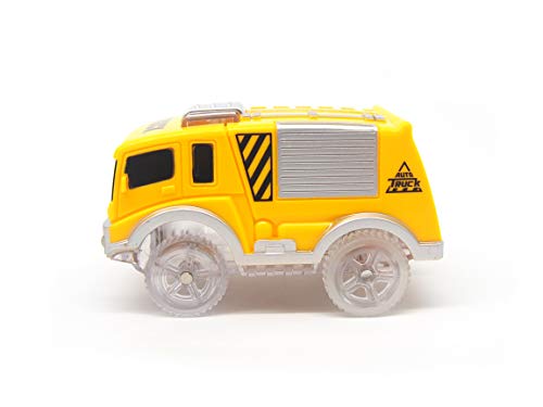 [3-Pack] Track Replacement Race Cars Toy | Train Cars w/ 5 LED Lights | Glow in The Dark | for Independent & Track Play | Track Accessories Compatible with Most Tracks for Boys and Girls - Thumbnail 2