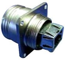 Modular Connectors / Ethernet Connectors Female RJ45 Nickel Sq Flange Receptacle