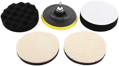 Deurreli ポリッシャー バフ 洗車用工具 電動工具パーツ インパクトドライバー用バフ 125mm 5点セット Deurreli ポリッシャー バフ 洗車用工具 電動工具パーツ インパクトドライバー用バフ 125mm 5点セット