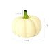 Peicees 6 Realistic Fall Harvest Small Beige Mini Artificial Pumpkins for Halloween, Fall and Thanksgiving Decorating