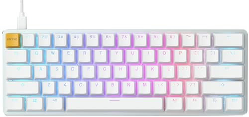GLORIOUS Gaming GMMK Compact (60%) - Mechanisches Gaming-Keyboard, Gateron Brown Schalter (taktil), Doubleshot-Kappen, tastenweise RGB, anpassbar, 60%