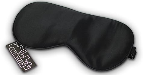 CITY SLEEP - Natural Silk SLEEP MASK with EAR PLUGS - Super Comfortable for Sleeping, Travelling, Nap, Meditation for Men & Women