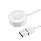 Joselinen Compatible with Apple Watch Magnetic Wireless Charger Pad Charging Cable Cord Compatible with Apple Watch iwatch 38 mm/42 mm Series 1/2/3/4, 3.3Ft White