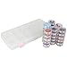 Everything Mary Large Plastic Bead Storage Case with 28 Removable & Stackable Jars- Clear Pink Organizer Storage for Large, Small, Mini, Tiny Beads - Plastic Snap Case for Jewelry & Crafts