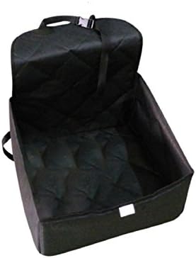 Front Convertible 2 in 1 Seat Cover for Dogs or Cats, 20 inches W x 39 inches L with 10 inch sides, Black 600D Oxford, Waterproof, Scratch Proof, Nonslip Backing, Quilted, Padded, Washable