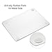Mousepad, Aluminum Mouse Pad Double Sided Dirty Water Resistant Non-Slip PU Base Mat for Home, Office and Travel, Micro Sand Blasting Metal Surface Fast Accurate Control Easy to Clean (Silver)