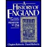 History of England: Prehistory to 1714, Vol. I by Clayton Roberts, David Roberts