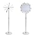 Yescom Display Vertical/horizontal View Adjustable Pedestal Sign Holder Stand w/ Telescoping Post & Easy Open Snap Frame for 8.5x11
