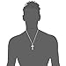 FIBO STEEL Stainless Steel Mens Womens Cross Necklace Bible Pendant, 24 inches Silver-Tone