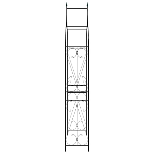 vidaXL Rosenbogen Gartenbogen Spalier Pergola Rosenspalier Torbogen Rankgitter Rankhilfe Dunkelgrün 120x38x258cm Eisen – Bild 3