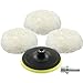 IROCH Wheel Polishing Pad and Polishing Buffer Woolen Polishing Waxing Pads Kits with M14 Drill Adapter with Polished and Polished Items Such as Artificial Stone Furniture Cars (6 Inch)