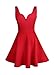 Missufe Women's Sleeveless Sweetheart Cocktail Wedding Formal Fit and Flared Short Dress