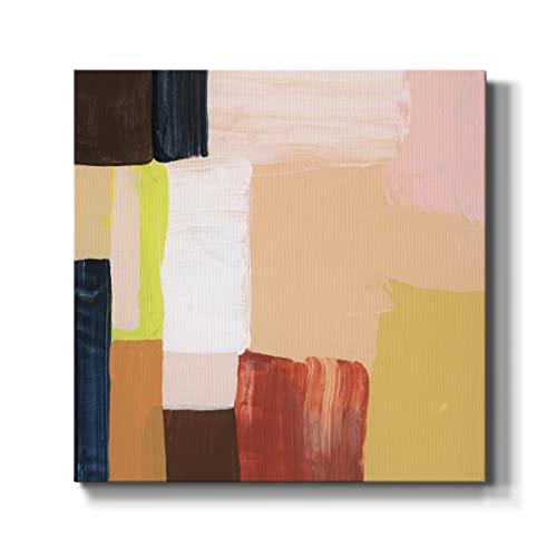 Renditions Gallery Modern Canvas Wall Artwork Paintings & Prints for Room Decor Rustic Colorful Custom Coalescence Abstract Art for Bedroom Living Room Kitchen Walls - 32"X32" LT509 at Amazon