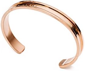 Lucky Lady Collections Hair Tie Bracelet by Rose Gold Grooved Cuff Bangle (1 Pack) | Women's Fashion Bracelets for Comfort and Style | No-Show Hair Elastic Bangles for Girls | Accessory or Gift