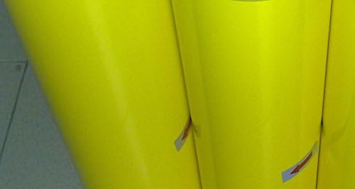 20"x 1 YARD(only one roll,not 2 rolls showed in the picture) ,T-shirt heat transfer Vinyl / film,IRON ON Heat Transfer, Craft Garment, Cutting Plotter Heat Press, made in South Korea (LEMON YELLOW)