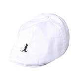 Voberry Baby Boy Kids Toddler Beret Cabbie Flat Peaked Hat River Cap (White 1)