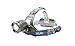 LED Headlamp Headlight iZEEKER 3000 Lumens 2x 10000 mAh Rechargeable Batteries Waterproof Zoomable Headlamps 3 Modes, Super Bright Outdoor Sports Running Walking Camping Reading Hiking Riding Fishing