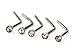 Lot of 5 20 Guage Stainless Steel Silver Tone 2mm Clear Crystal Nose Stud Ring Bar Curved L Shape