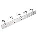HOMEIDEAS Coat Hook Rack Wall Mounted 13-Inch Brushed Nickel SUS304 Stainless Steel Bath Towel Hook Coat Rail 5 Hooks