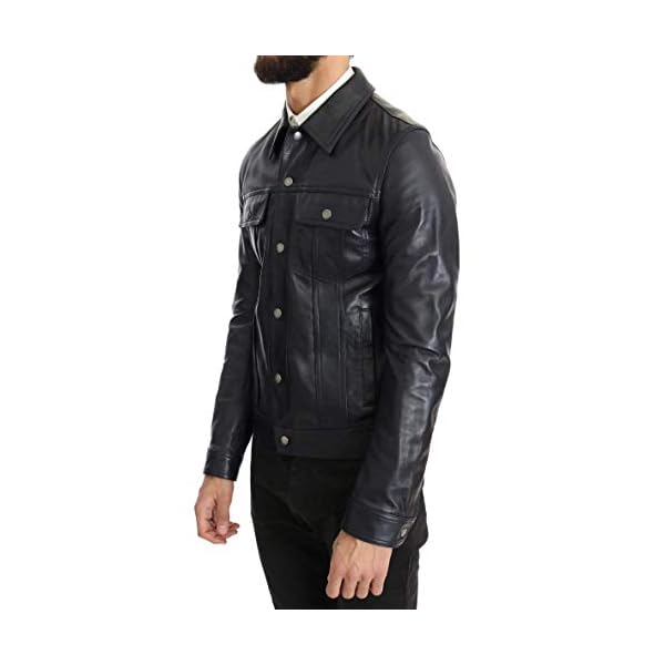 Dolce & Gabbana Black Lambskin Leather Jacket - Image 3