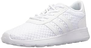 Image of adidas Performance Women's Lite Racer Running Shoe, White/White/Matte Silver, 7 M US