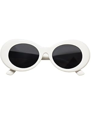 Bold Retro Oval Mod Thick Frame Sunglasses Round Lens Clout Goggles