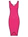 TAM Ware Womens Elegant Sleeveless Dipped Hem Bodycon Midi Dress
