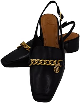 Tory Burch 81323 Perfect Black with Gold Hardware Mini Benton Charm Slingback Women's Leather 