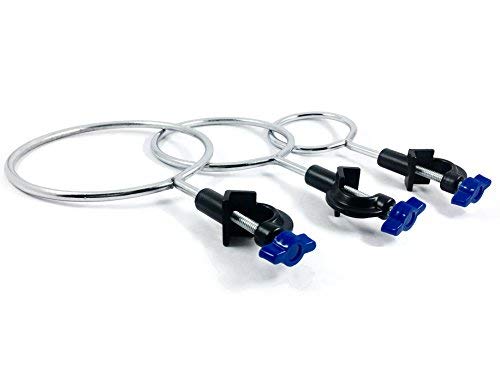 Sciencent Retort Stand 3 Support Ring Set. Premium Lab Metalware Equipment