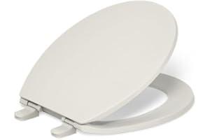 Kohler K-4775-47 Brevia Round Toilet Seat with Q2 Advantage, Almond