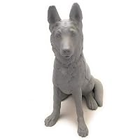 Ceramic Sitting German Shepard Dog Ready to Paint Bisque 7 in. Tall