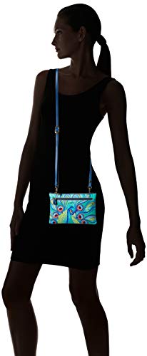 Anuschka Handpainted Leather | Organizer Wallet With Smart Phone Case | Jeweled Plume - Thumbnail 6