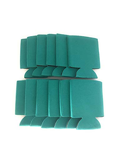 CSBD Beer Can Coolers Sleeves, Soft Insulated Reusable Drink Caddies for Water Bottles or Soda, Collapsible Blank DIY Customizable for Parties, Events or Weddings, Bulk (25, Teal) - Thumbnail 7